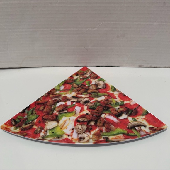 Lot of 4 vintage photo realistic PIZZA SLICE plates - Picture 5 of 7